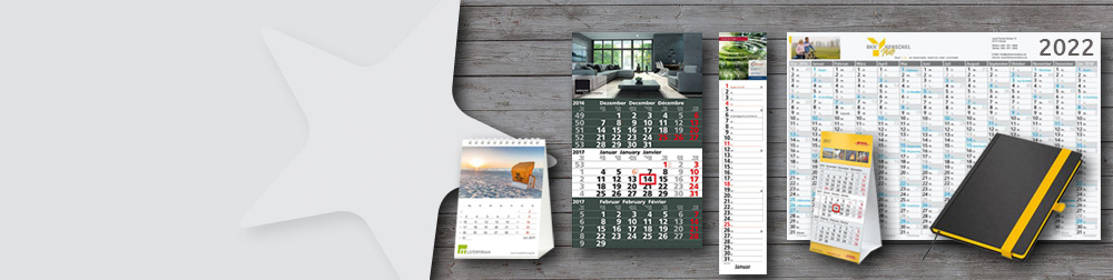 Übersicht 4 Monatskalender 
